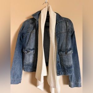 Abercrombie XS jean jacket with built in sweater knit. XS